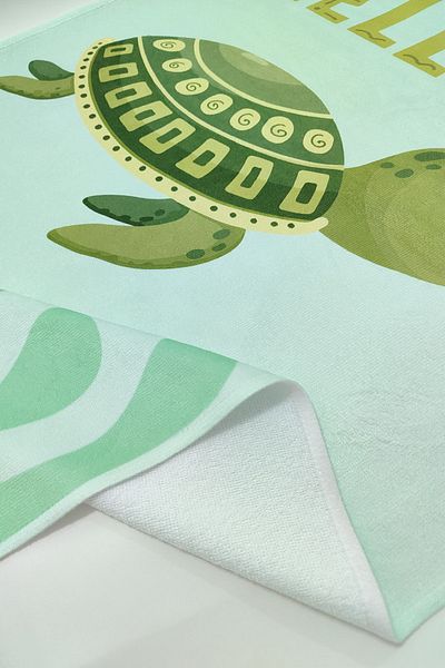 VEVİEN HOME Παιδική πετσέτα θαλάσσης Cute Turtle Digital Printed 70x140 cm