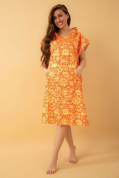 VEVİEN HOME Rochie de plajă de vară pentru surf pentru adulți - model de soare de vară, prosop cu glugă Poncho