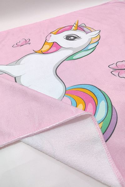 VEVİEN HOME 60x130 Cm Unicorn Digital Printed Children's Beach Towel