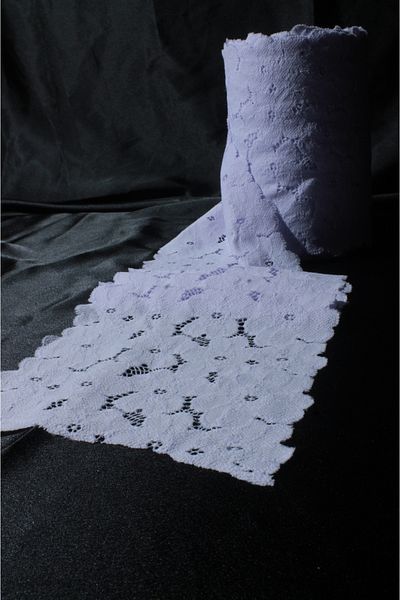ÖZPAŞ TEKSTİL VE AKSESUAR 16cm Lycra Lilac Lace Daisies