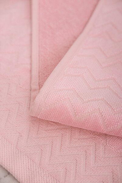 VEVİEN HOME Ειδικός Σχεδιασμός - Extra Soft Velvet Jacquard 100% Cotton Bathrobe Powder