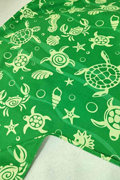 VEVİEN HOME Підводний малюнок, цифровий друк, пляжний рушник 75x150 см, ЗЕЛЕНИЙ