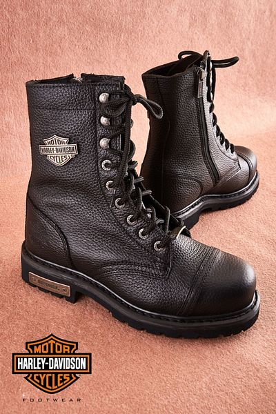 Harley Davidson Cizme din piele - Talpa din cauciuc