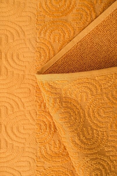 VEVİEN HOME Σετ μπουρνούζι Velvet Jacquard 4 τεμαχίων Μουστάρδα