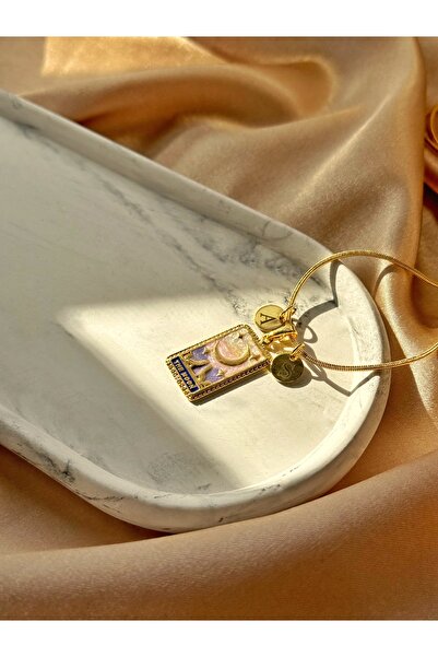 Nour Co قلادة من الفولاذ بحروف التارو والسماء والقمر