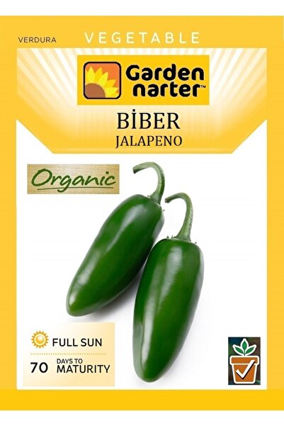 GARDEN NARTER Jalapeno Acı Biber Tohumu Doğal Organik Turşuluk Biber Tohumu P...