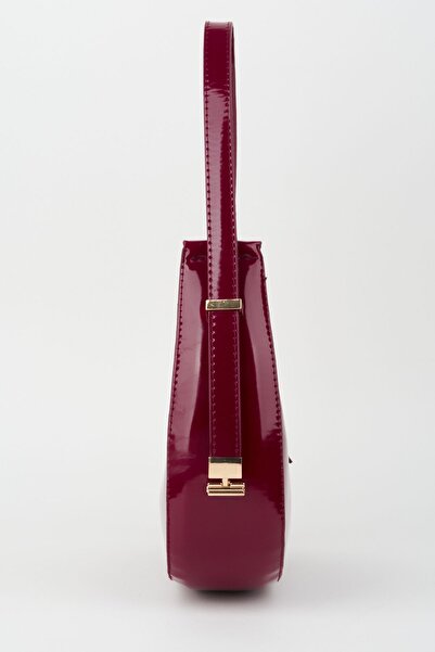 MissPapatya Cherry Red Special Production - Faux Leather Women's Hand and Arm Bag, Zipper Closure