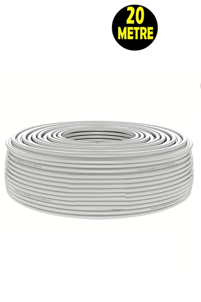 usin Tam Bakır 20 METRE 2+1 0.50  CU  CCTV Kamera Görüntü Kablosu - Güvenlik ...
