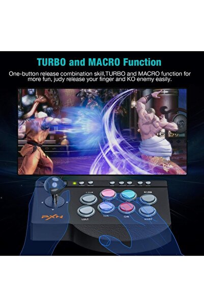 UralTeknik PXN 0082 Arcade Dövüş Oyun kolu PC, SWITCH, Android, PS3, PS4, Xbox One, Xbox Series X&S