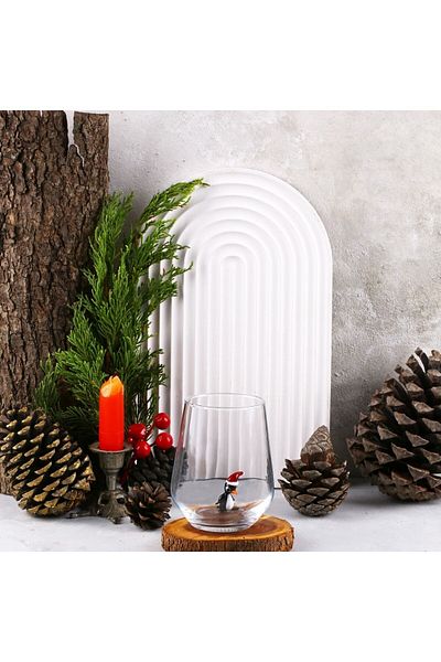 ADAMODART New Year's Themed Single Water Cup with Penguin Figure