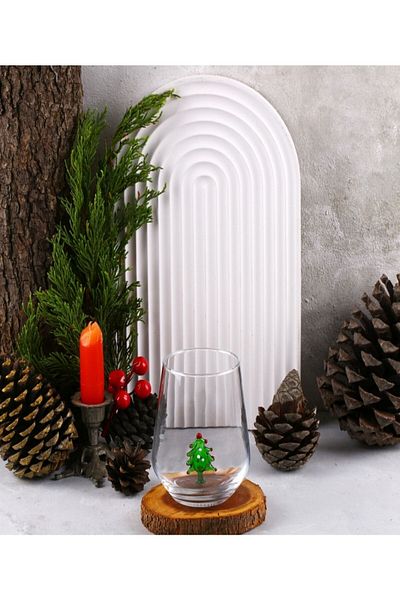 ADAMODART Single Water Cup with Christmas Tree Figure