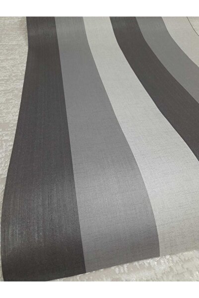 Oskar Siyah Kurşun Gri Çizgili Silinebilir Duvar Kağıdı 5m2