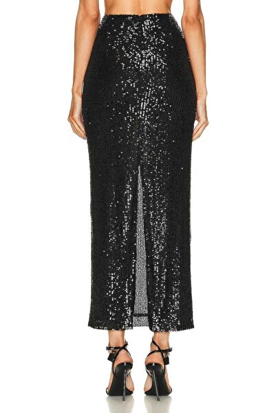 By Kul Design Fusta de dama neagra cu paiete