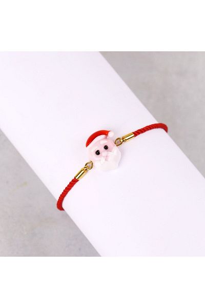 ADAMODART Christmas Santa Claus Design Glass Bracelet