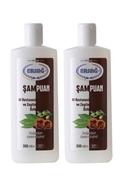 Ersağ 300 ml Olive and Chestnut Extract 2 Shampoos