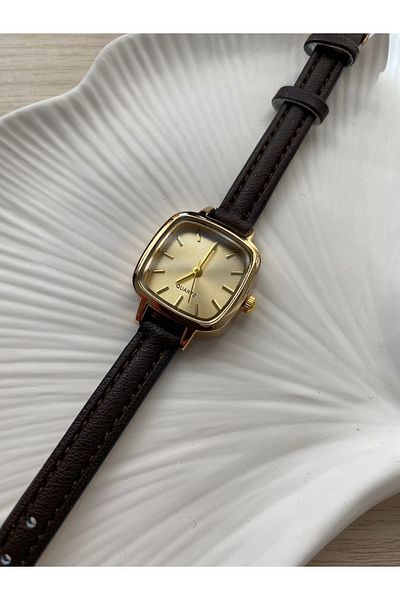 QUARTZ Retro Minimal Thin Leather Cord Women's Wristwatch