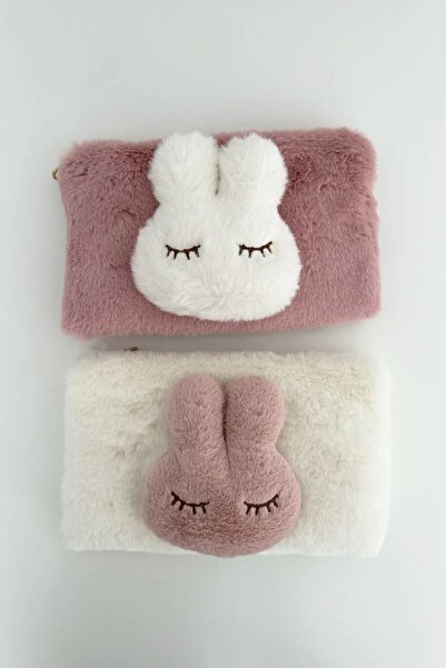 feinas Pink Bunny Plush Clutch - 24X15Cm