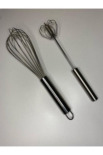 Enfa Large Size Metal Whisk And Bass Pull Metal Small Whisk