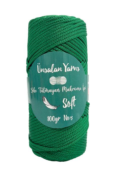 ÜNSALAN HOBİ Τσάντα με κορδόνι μακραμέ πολυεστέρα - 2mm, 100gr, κορδόνι και νήμα 120mt