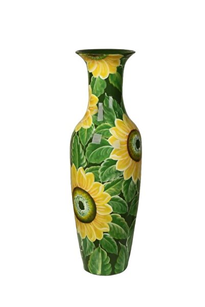 Genel Markalar Seramik Ayçiçeği Dekoratif Vazo 25*25*85 cm AK.WLT0511