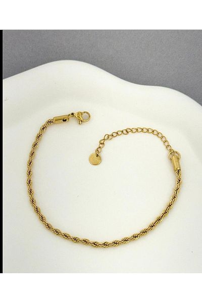 Home 2mm Steel Wrist Twisted Bracelet