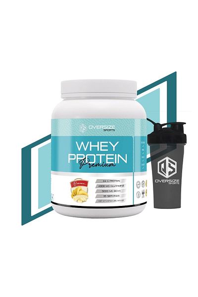 Oversize Sports PremiumWheyProtein - Banana Flavored, 1170g, 35 Servings