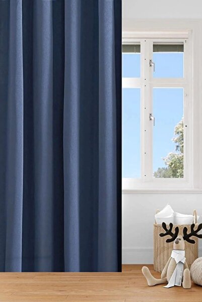 Madame Dower Perdeau de soare Indigo cu 4 straturi - Anti-praf și izolare fonică