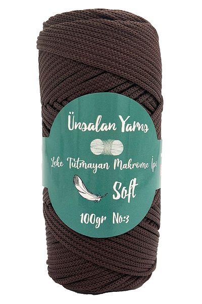 ÜNSALAN HOBİ Τσάντα με κορδόνι μακραμέ πολυεστέρα - 2mm, 100gr, κορδόνι και νήμα 120mt