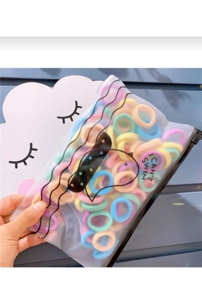 Rainbowaccessory 40 قطعة من الإبزيم المطاطي الصغير الشفاف ذو اللون الناعم