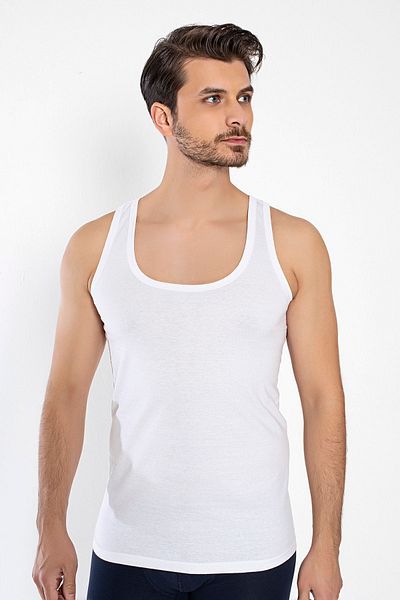saac Single Jersey Men's Athlete - 4 Pieces White, 100% Cotton Combed