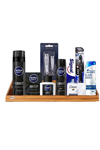 NIVEA Sandıksız Erkek Bohça Seti Damat Bohçası Söz Nişan Erkek Çeyiz Seti Koz...