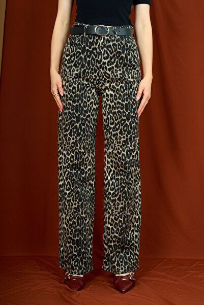ASEDE Leopard Print Premium Denim Jeans