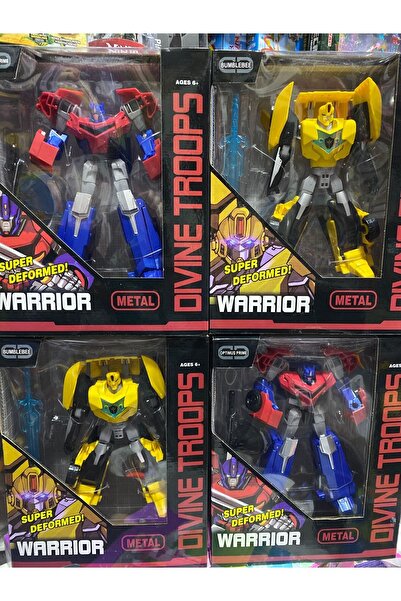 liss çarşı Metal Aksamlı Transformense Robot-Ultra Kalite Metal Robot Araba