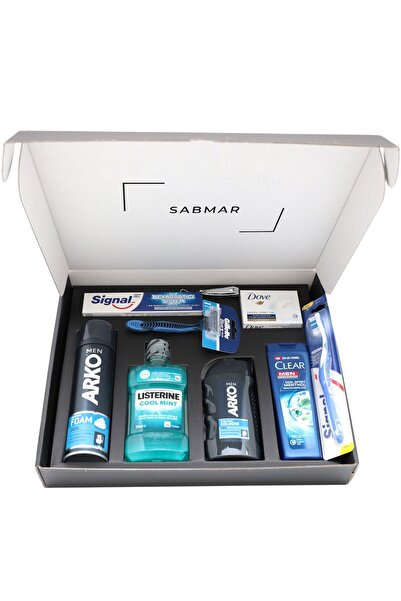 Arko Men Damat Bohçası Erkek Bohça Seti Nişan Bohçası Erkek Bakım Seti Sabmar...