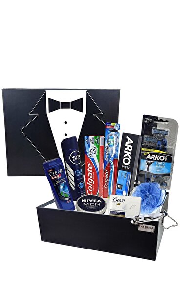NIVEA Damat Nişan Bohçası Erkek Bohça Kozmetik Seti Sabmar Erkek Çeyiz Kolisi 7022049tk
