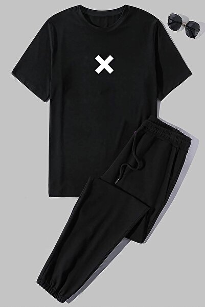 PAWWY Set de trening unisex din 2 piese cu imprimeu X