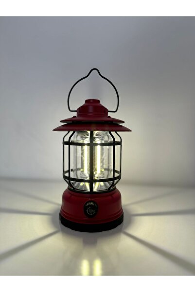 BLOMSTER Everton Rt-28 Nostajık Işığı Ayarlanabilir Şarjlı Kamp lamabası el f...