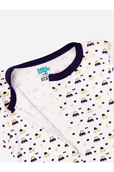 Babies Basic By Styli Car Graphic Print Long Sleeves Sleepsuit