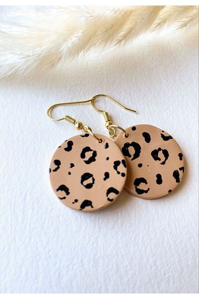 TREND Polymer Clay Earrings - Leopard Pattern and Cheetah Print