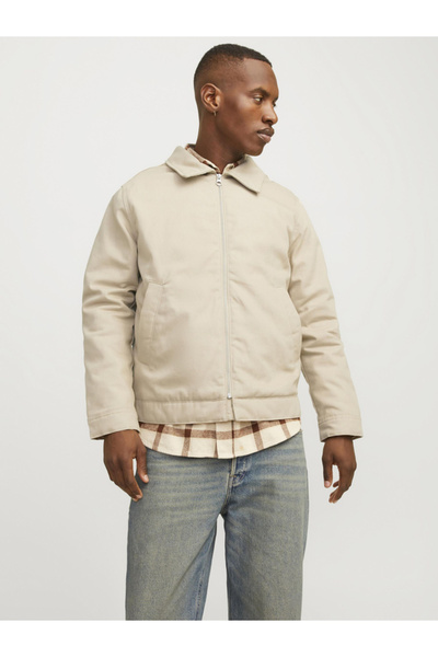 Jack & Jones Spread Collar Zip Through Bomber Jacket