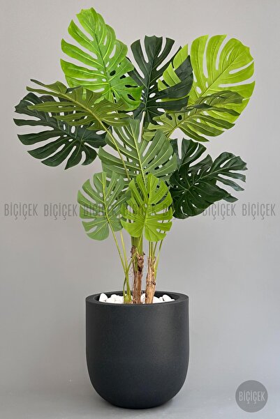 BİÇİÇEK Yapay Monstera Ağacı 170 cm lux dış mekan saksıda