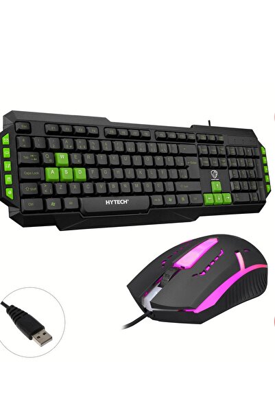 usin Q Klavye Türkçe Kablolu PC Bilgiisayar Notebook Laptop Maus Oyuncu Gaming Klavye + Mouse Seti
