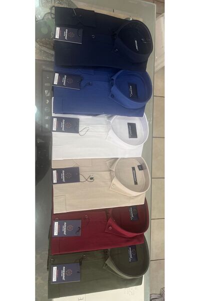 MASSARO Μακρυμάνικο λινό βαμβακερό πουκάμισο - 100% λινό