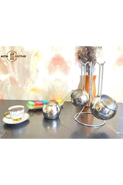 DOCA 4 Piece Stainless Steel Luxury Sphere Coffee Pot Set