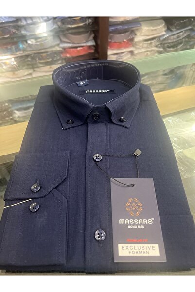 MASSARO Сорочка з довгими рукавами для чоловіків - 100% бавовна