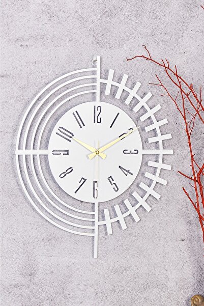 Muyika Design Muyika Dubai Yeni Koleksiyon Dekoratif Metal Beyaz Duvar Saati ...