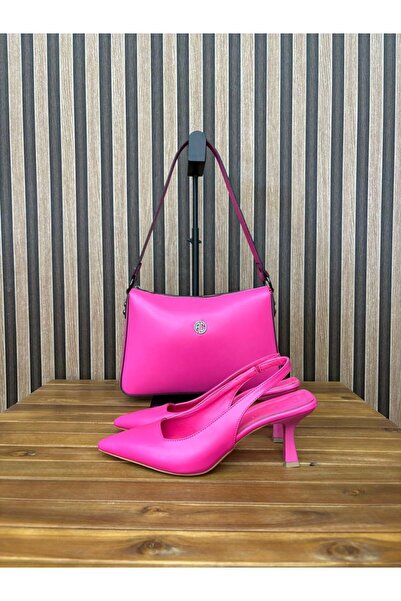 MADAM Pembe stiletto  pembe çanta kombin
