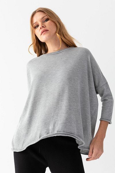 AJOUR TRİKO ΠΛΕΚΤΗ ΜΠΛΟΥΖΑ OVERSIZE