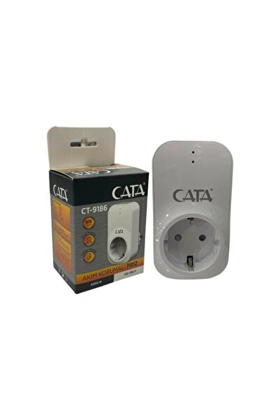 Cata Akım Korumalı Tekli Topraklı Priz / Ct - 9186 / 918 Joule / 4000 Watt