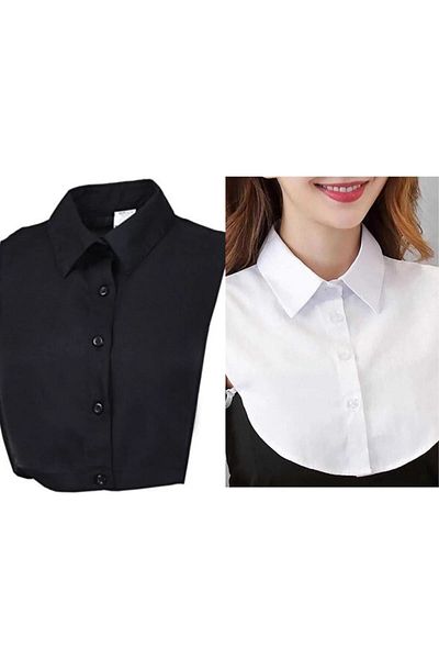 aris styling Μαύρο-λευκό Αστάρι με μισό πουκάμισο - 100% βαμβάκι